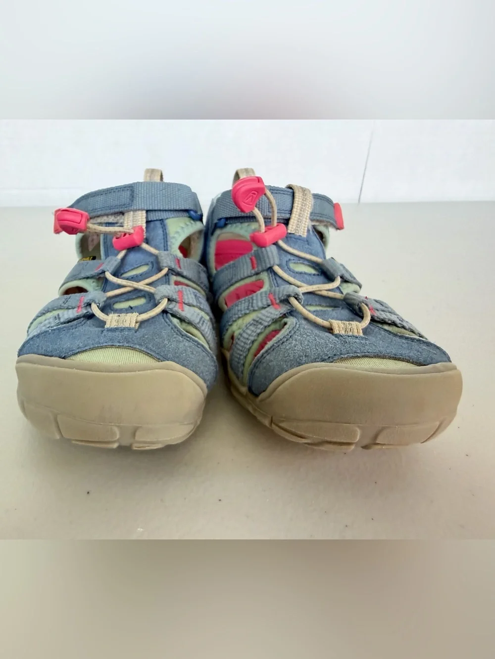 KEEN Seacamp II CNX Kids Sandals Coronet Blue Hot Pink Size 3 EU 35